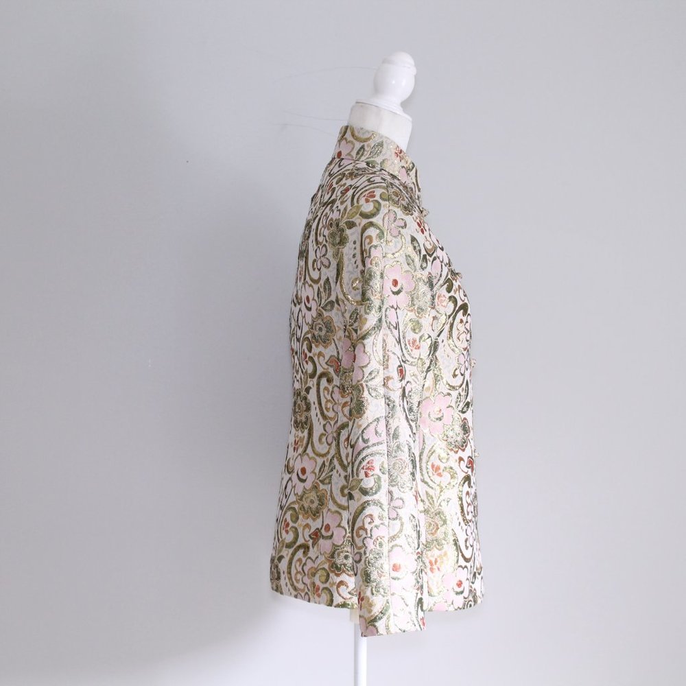 No Brand Baroque Jacquard Paisley Metallic Jacket - Picture 9 of 9